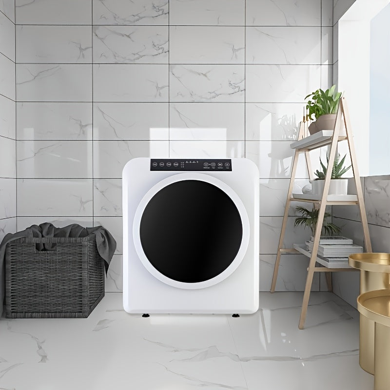 [Portable Laundry Dryer] 13.2LB Portable Clothes Dryer, 3.5 Cu.Ft High-End Front-Load Tumble Laundry Dryer With LCD Touch Screen, Stainless Steel Tub For Apartment, Home, Dorm, Classic White