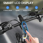 Folding Electric Bike for Adults, D3Fmini 14-Inch Commuter E-Bike with LCD Display and 350W Motor