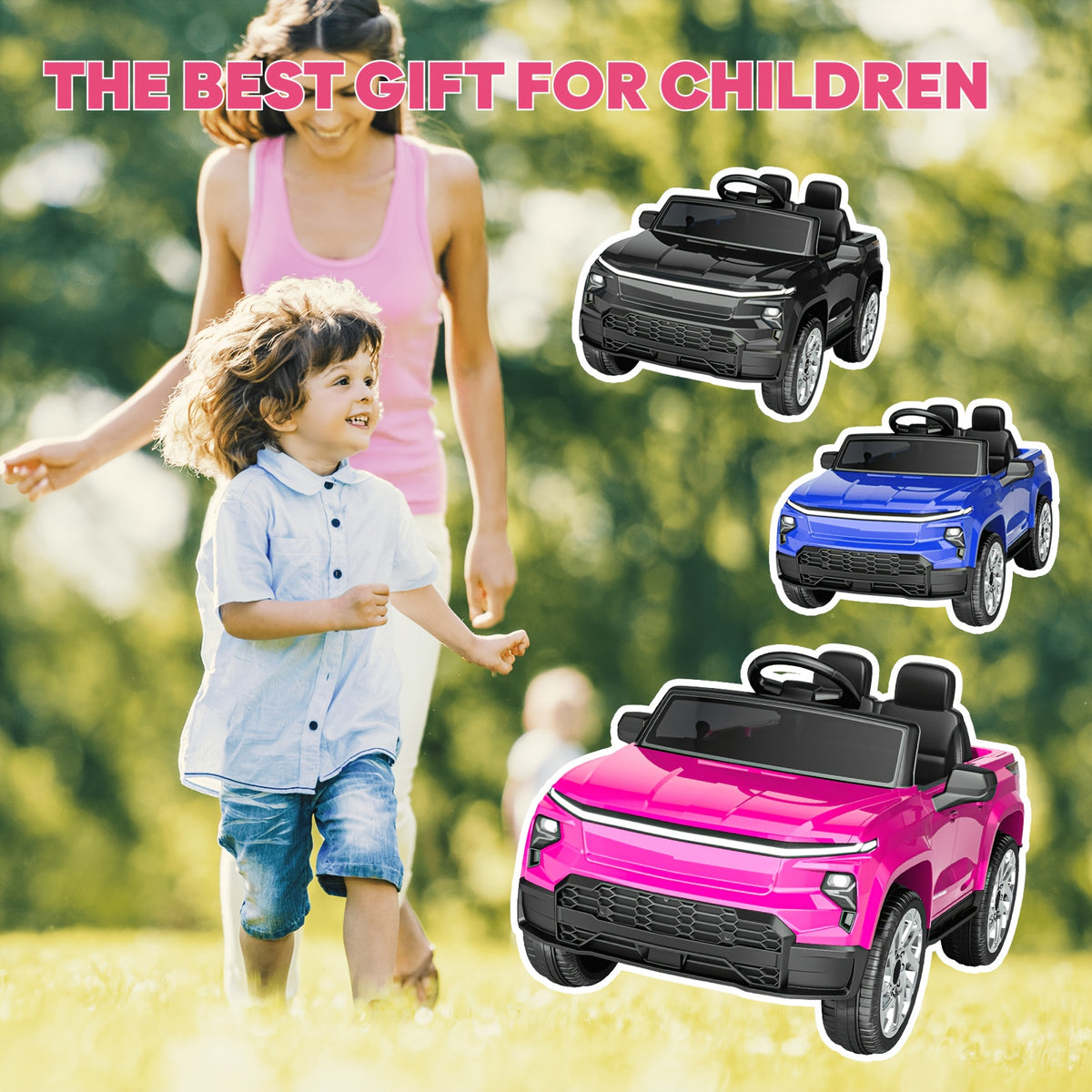 24V Remote Control Electric Car, One-Key Soft Start Anti-Jerk Design, LED Lights Music Entertainment, Seat Belt Protection, Easy Assembly, Perfect Birthday Holiday Gift