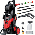 Electric High Pressure Washer, 4500PSI 3.2GPM Electric Washer, with 6 Quick Connection Nozzles, Inlet Pipes And Filters, And Foam Cannons