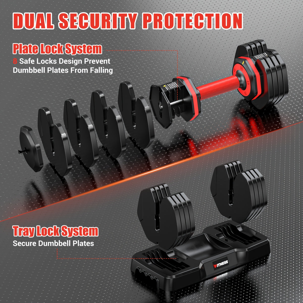 55/ 25LBS Adjustable Dumbbell Set (Pair/Set Of 2) With Anti-Slip Texture Handle, 5 In 1 Free Adjustable Weights Dumbbells Barbell Set, Home Fitness Weight Set, Dumbbell, Barbell, Kettlebell, Push-up, Home Gym Fitness Workout Equipment For Men Women