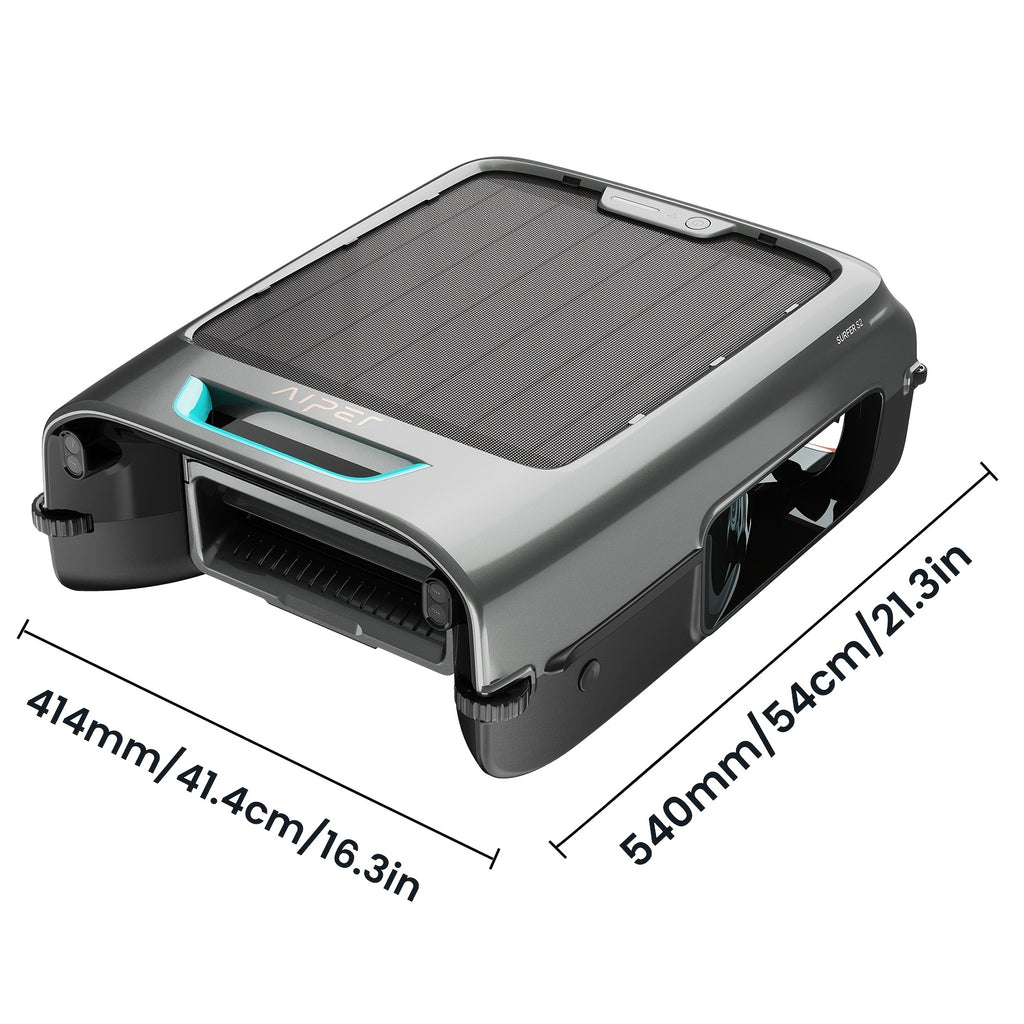 Robotic Pool Skimmer AIPER Surfer S2 for Continuous Surface Cleaning with Solar and USB Charging