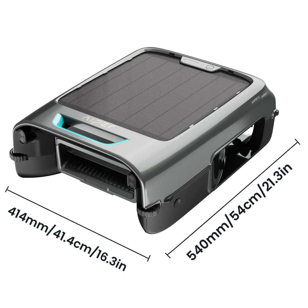 Robotic Pool Skimmer AIPER Surfer S2 for Continuous Surface Cleaning with Solar and USB Charging