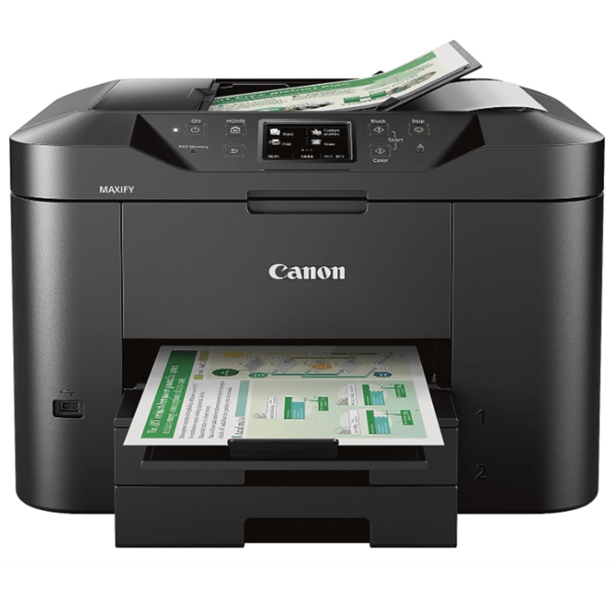 Canon MAXIFY MB2720 Wireless Color Photo Printer with Scanner, Copier and Fax Bundle with Deco Essentials Printer eBook + High-Speed 6FT USB 2.0 Printer Cable