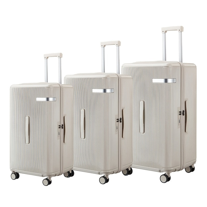3pcs Luggage Set - Durable 3pcs Family Travel Trolley Suitcase Set, Large Capacity, Quiet Spinner Wheels, Luggage Set. 3pcs Set Combination "20-inch - 24-inch - 28-inch".