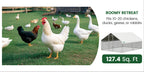 Large Walk-in Metal Chicken Coop with Chicken Run & Hardware Cloth, Solar Light, UV-Resistant Cover, Outdoor Poultry Cage for Farm Use
