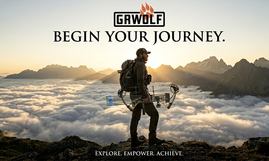 2026 Upgraded Version | A Hunter's First Bow | Ready to Shoot Out of Box - GRwolf Compound Bow Set for Adults, 19-31" Draw Length 19-70 Lbs Draw Weight, 320 FPS Speed, Full Accessories Kit, No Bow Press Needed, Right Hand Compound Hunting Bow