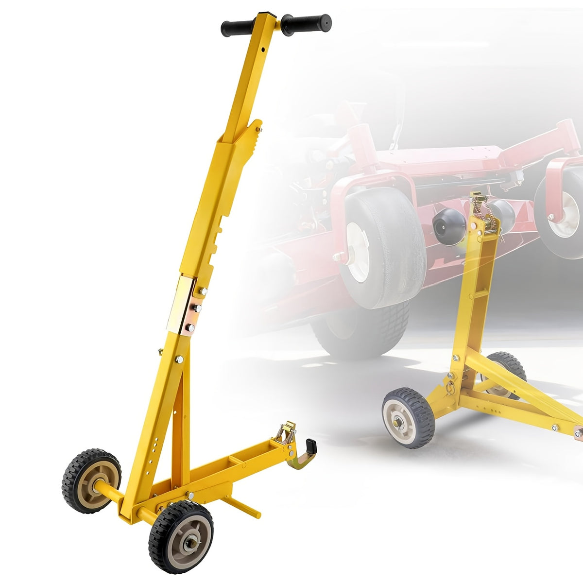 800 LBS Lawn Mower Lift Jack, Foldable Heavy Duty Zero Turn Mower Jack, Compatible with ZTR, Commercial And Walk-Behind Mowers, Comes with Installation Guide