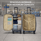 4-Piece Softside Spinner Luggage Set (20+24+28+32 inch) Lightweight Travel Suitcases with 360° Wheels, Telescopic Handle, Multi Pocket Design