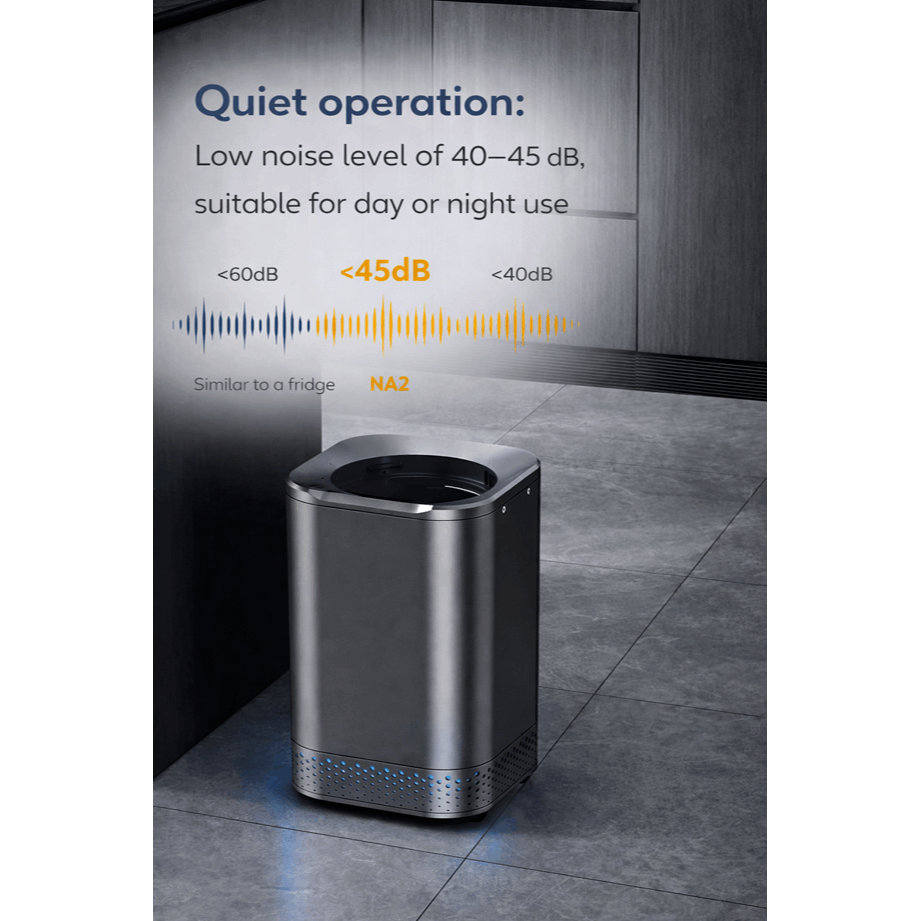 NAGUALEP Smart Waste Kitchen Composter – Electric Countertop Compost Bin, 2.5L, Stainless Steel