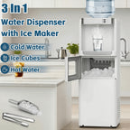 Ice Maker & Water Dispenser by ADVWIN, 35 lb Daily Ice Output for Hot or Cold Drinks at Home or Office