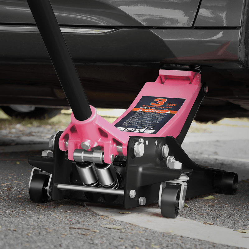 3 Ton (6000 lbs) Capacity, Low Profile Hydraulic Trolley Service/Floor Jack, Lifting Range 3"-20"