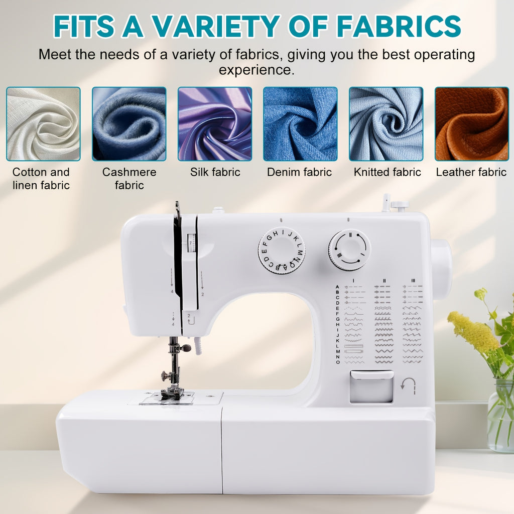 Electric Sewing Machine, 818 Mini Electric Sewing Machine 45 Stitches Household Multifunctional Sewing Machine US Plug