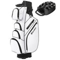 Professional Silent T- Lock Golf Cart Bag 14 Way Full Length Layer Lock Protection Silent Inner Shell Ergonomic Strap with Rain Cover