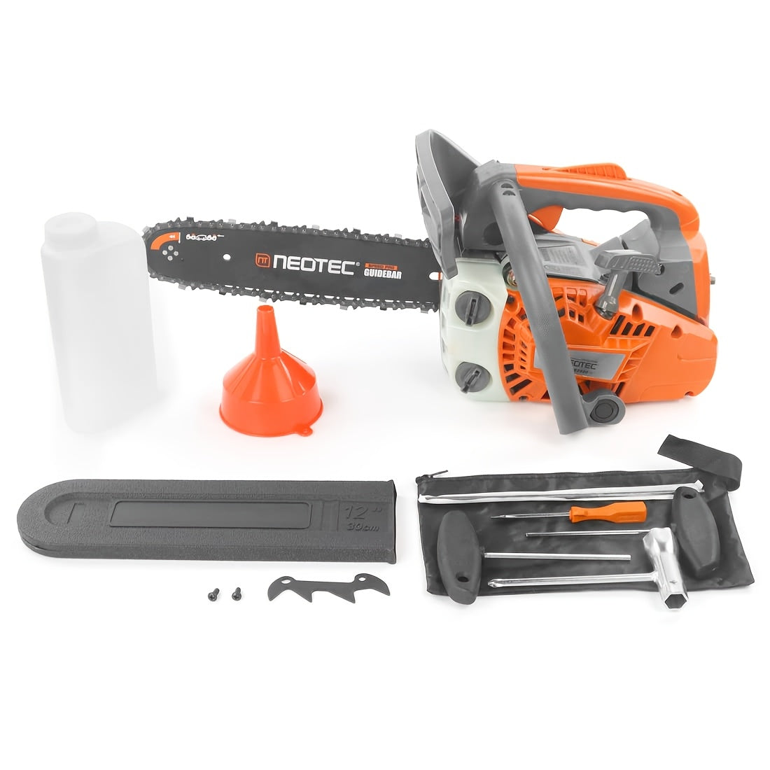NEO-TEC 12'' Top Handle Gas Chainsaw, 2-Stroke 25.4cc Portable Chain Saws for Trees Gas Powered Wood Cutting