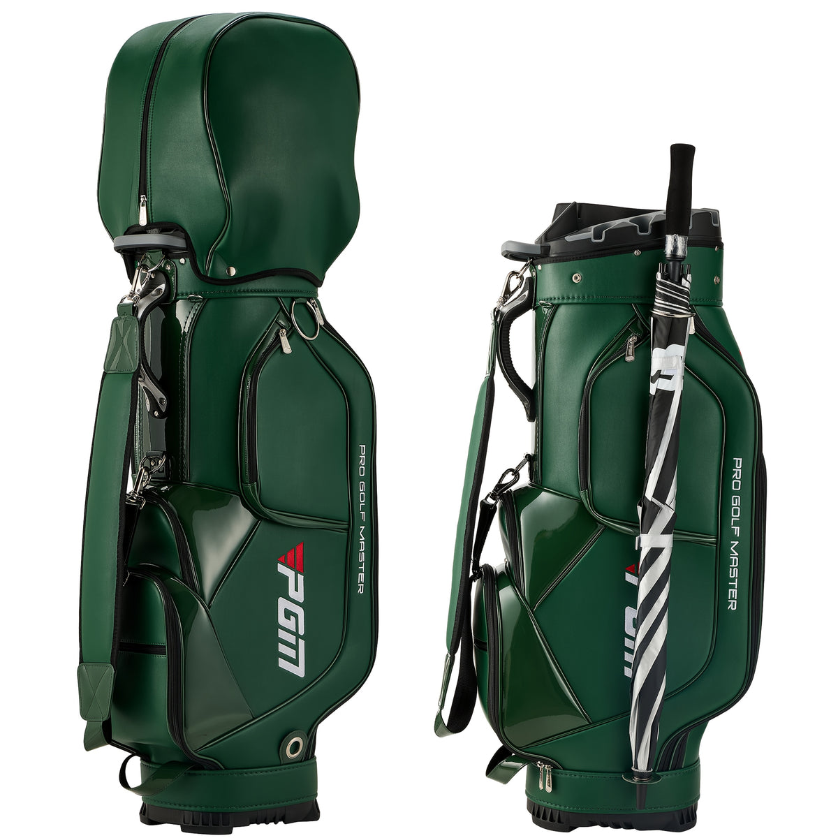 PGM Golf Cart Bag With 14 Way Organizer Divider Top, Premium Cart Bag With Handles And Rain Cover For Men/Blue