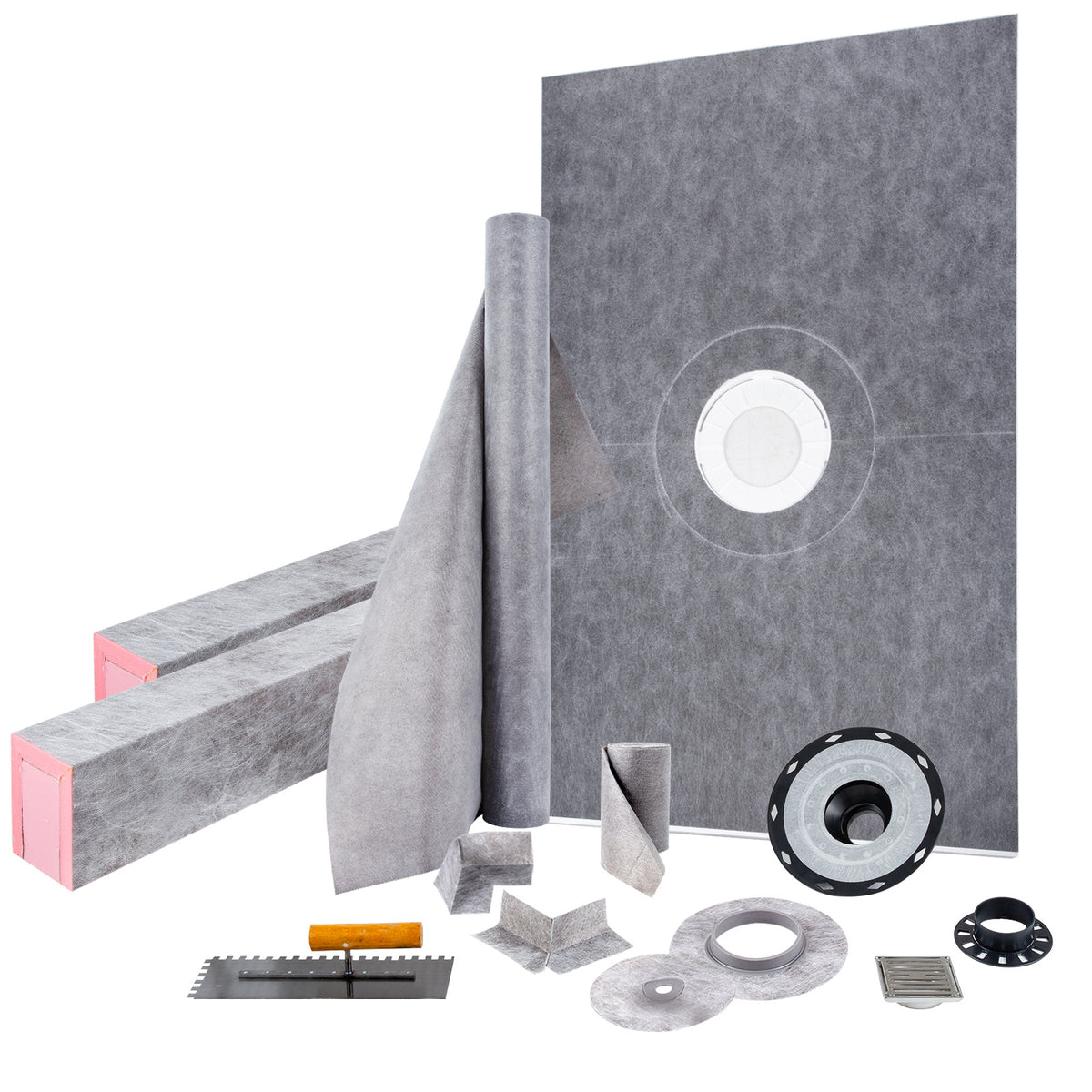 VEVOR Shower Curb Kit with 38 x 60-Inch Sloped Tray for Bathroom Floor and Wall Installation