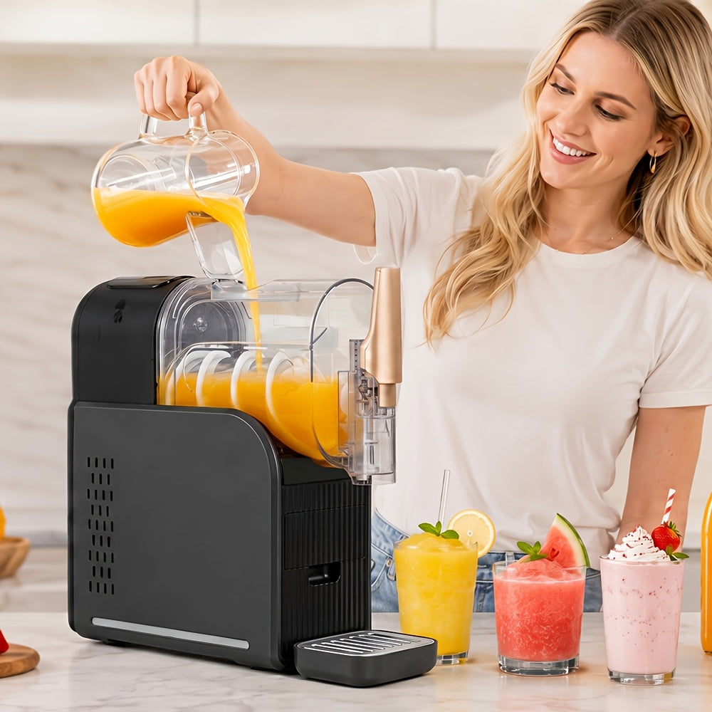 [Slushie Machine 2L] Slushie Machine 2L Capacity For Home, Compressor Frozen Slush Maker No Ice Required, 6 Smart Modes Margarita Cocktail Milk Shake Ice Cream Machine With Self-Clean Function