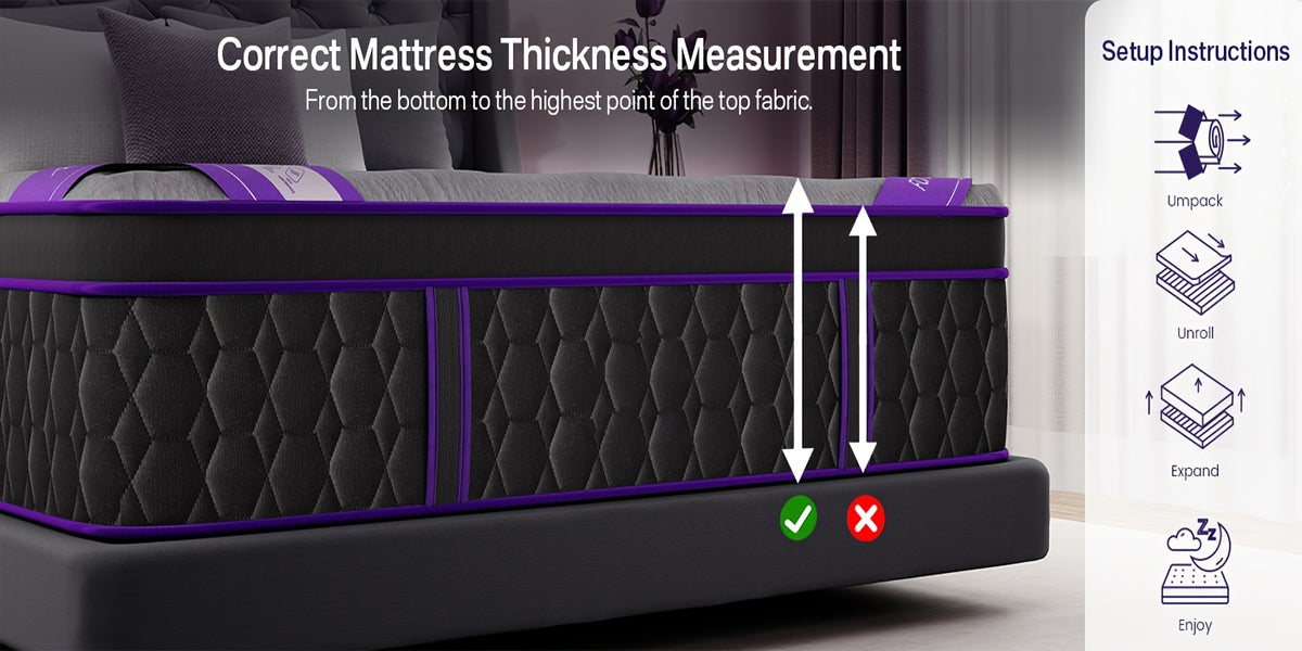 10In/12In/14In Twin, Full, Queen, King, Mattress Memory Foam And Spring, Hybrid Mattress, Medium Firmness, Lumbar Support, for Home Rooms Hotels, Boxed
