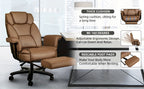 Executive Office Chair — 160° Recline and Footrest for Spacious 400LB Home Office Seating with Casters