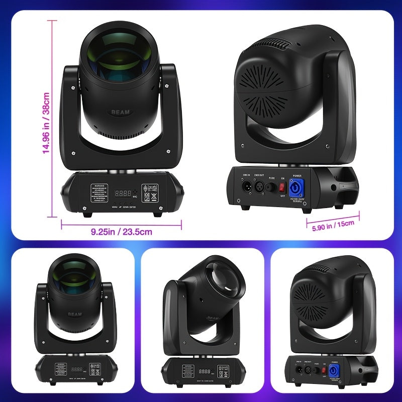 160W Beam Stage Light – DMX512 Control, 12 Colors and 15 Gobo Patterns for Sound-Activated Effects