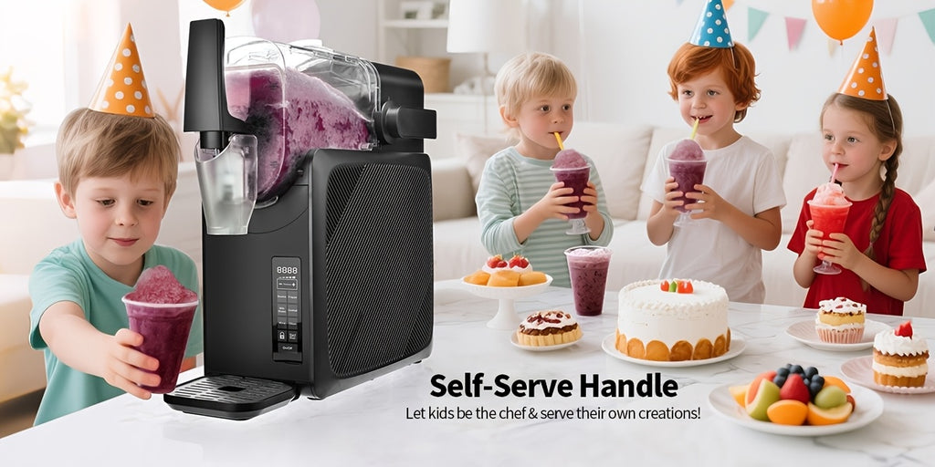 88oz Heavy-Duty Commercial/ Slushie Machine with 12-Hour Continuous Cooling & Self-Cleaning - 5-in-1 Margarita/Milkshake/Wine/Cocktail Maker, ABS Frozen Drink Dispenser for Parties, Weddings, Bars (No Compatible with)