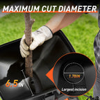 Maxlander 15-Amp Heavy-Duty Electric Wood Chipper, 11.89gal Corded Leaf Shredder, 1.75Inch Cutting Capacity, Corded Chipper With Collection Bag, Wood Chippers, Shredders, & Mulchers, Yard Waste Mulcher For Branches And Twigs