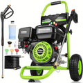 MAX 4200PSI 3GPM 212CC Commercial Gas Pressure Washer, 7.0 HP Professional Gas Power Washer with 5 Nozzles 25FT Hose 33.81oz Foam Bottle for Car Fence Driveway Yard (EPA/CARB/ETL Compliant)
