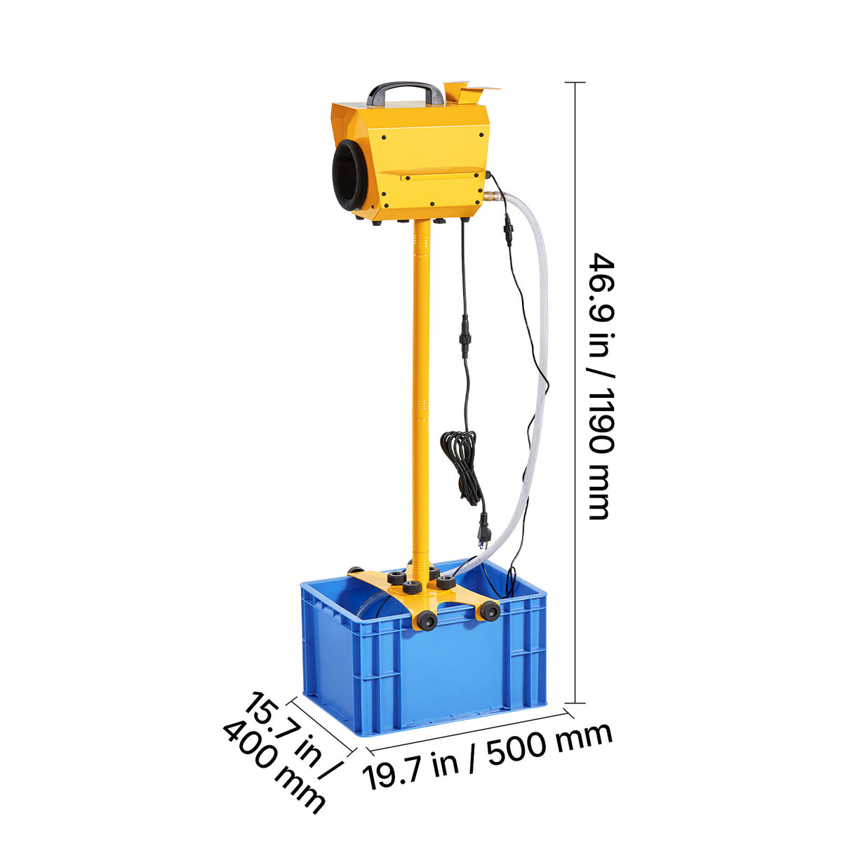 VEVOR Foam Machine, Adjustable Angle Control Foam Cannon Party Machine, Bubble Cannon with 21QT Water Tank, Stable Vertical Design, Dense Foams Maker for Gatherings, Celebrations & Party