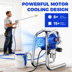 1200W Heavy-Duty Airless Paint Sprayer, Protable Paint Sprayer for House Painting, 3300PSI High Pressure & 40.58oz/Min Flow for Fast Painting, Up to 30% More Coverage with Less Overspray, for Walls, Furniture, Cabinets, Fence, Car Repair DIY