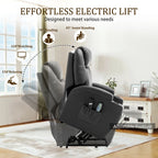 Living Room Massage Chair, Recliner With Heating Function, Adult Electric Lift Chair, Storage Side Pockets And Cup Holders, Medium-sized Leisure Chair, Comfortable PU Leather Material, Orange And Blue Are Technical Fabric