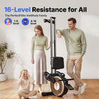 MERACH Home Rowing Machine with Magnetic Quiet Resistance, 16 Adjustable Levels, 350lbs Weight Capacity, Bluetooth App Sync, And Smooth Dual Rails