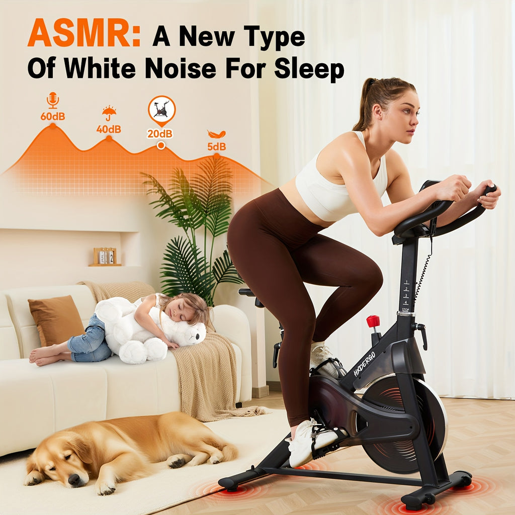 Exercise Bike: 330 Lbs Weight, Stationary Exercise Bike Exercise Bike for Home,Adjustable Magnetic Silent Belt Drive,Indoor Cycling Bike for Home, Suitable for Home Gyms,Rehabilitation Training Scenarios, Christmas Gifts