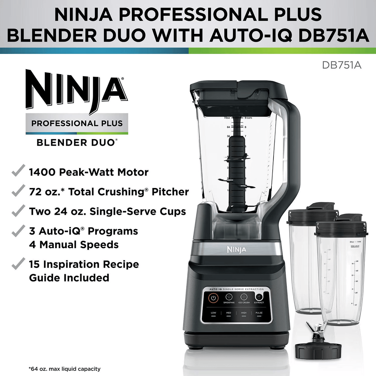 Ninja - Professional Plus Blender DUO with Auto-IQ