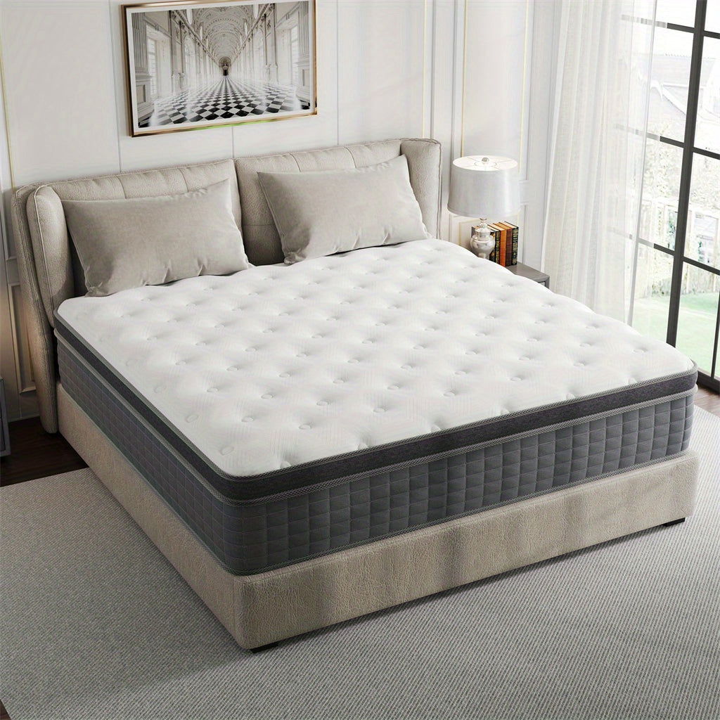 10" 12" 14" Twin Full Queen King Size Mattress In a box Memory Foam Hybrid Pocket Spring Medium Firm Luxury Bed