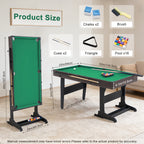 Standing Billiard Table, Foldable Pool Table, with Integrated Ball Box, Side Buckle for Cue Rack, Perfect for Gatherings, Parties, Game Rooms, Clubs And Offices