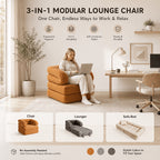 Black Friday Special | Locally Shipped 3-in-1 Compression Folding Sofa Bed, Single Convertible Chair Bed with Backrest & Multi-functional Lounge Chair, Suitable for Apartment Bedrooms, Living Rooms, Guest Rooms for Napping, and Reading, an Ideal Gift