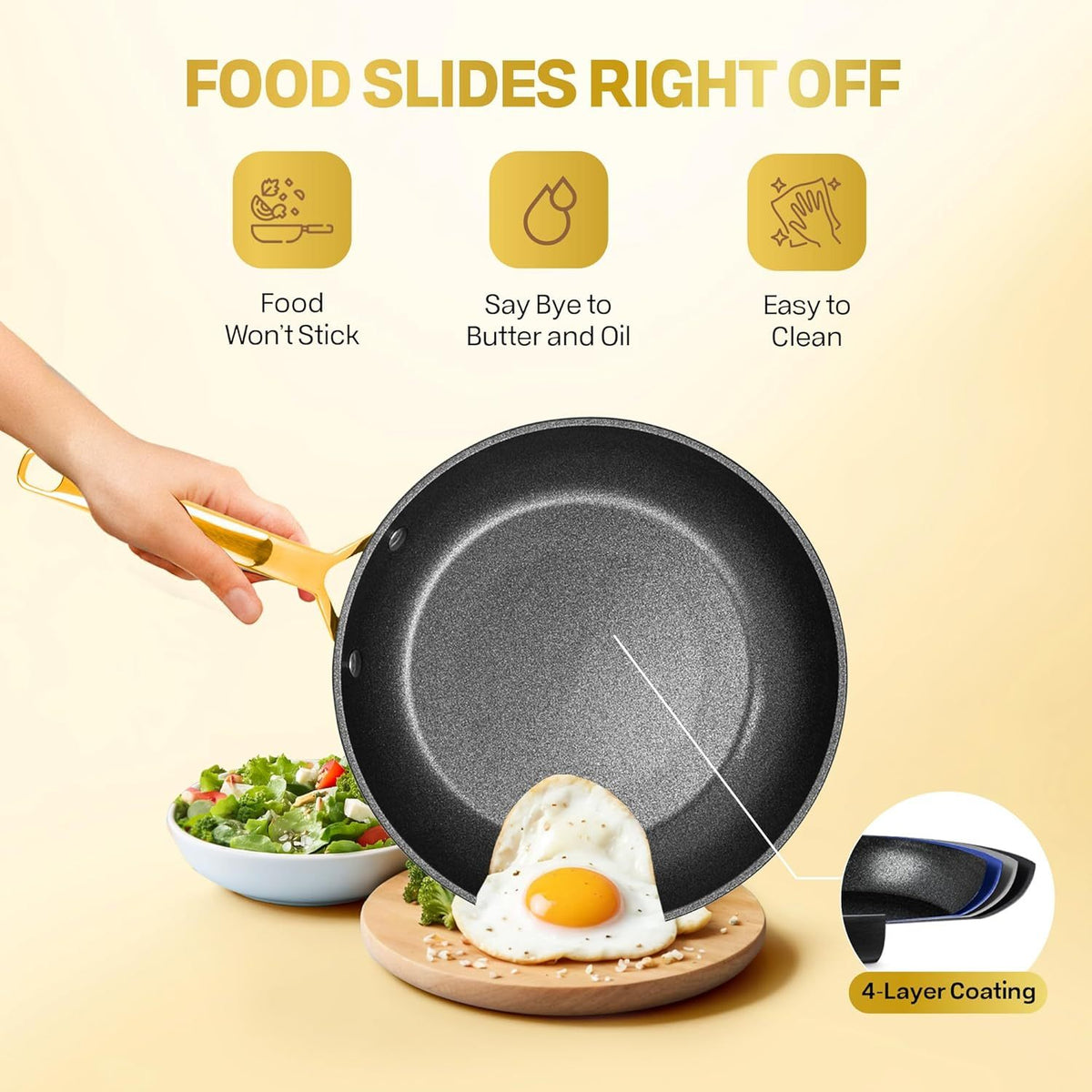 Granitestone Armor Max 20 Pc Hard Anodized Pots and Pans Set Non Stick, Induction Cookware Sets, Anodized Cookware Sets, Nonstick Cookware Set with Knife Set and Deep Fryer, Oven & Dishwasher Safe