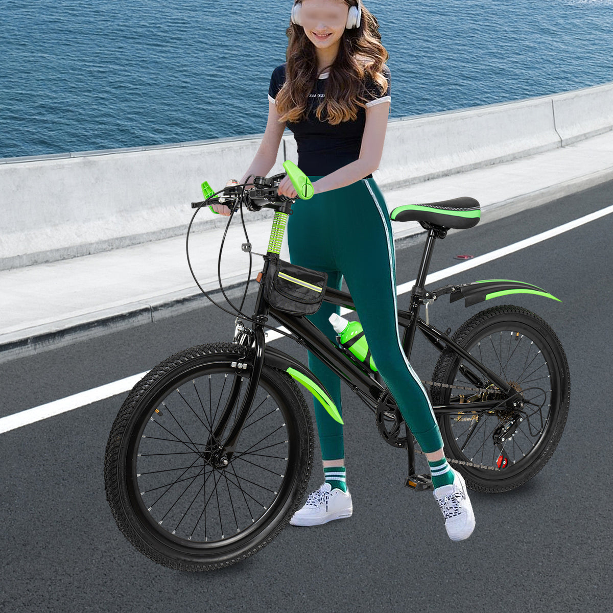 20 Inch Mountain Freestyle BMX, Multi-speed Transmission, Maximum Load Capacity Of 49.4gal, Suited for User 4.26 to 4.9 Feet Tall to Ride On Various Roads, Such As Rugged Roads, Muddy Roads, Grasslands, Mountain Roads, Wetlands, Etc(NOTICE SIZE)