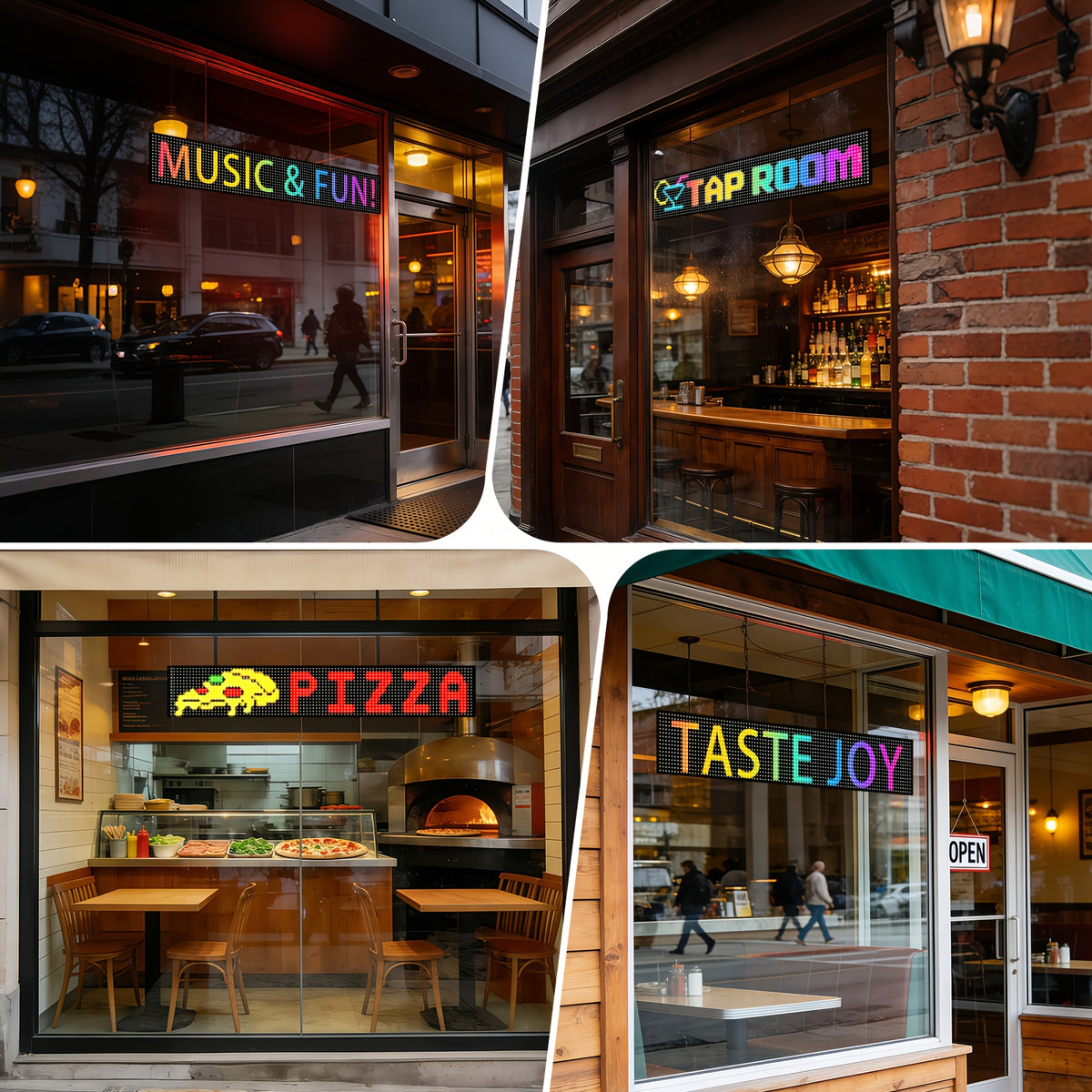 Decorative Signs And Plaques - LED Scrolling Display Screen, Soft Foldable Design, Easy Installation, APP Control, USB Powered, Flexible LED Sign for Store, Mobile Food Truck Advertising, LED Sign, Programmable LED Sign