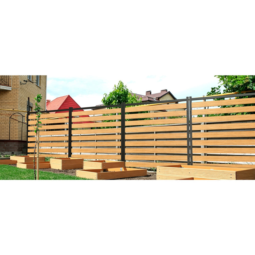 Metal Air Conditioner Fence 2 Panels - 40.27' W x 54.6' H Outdoor Privacy Screen, No Dig Wooden Privacy Screen for AC Unit, Trash Can, Pool Equipment, Yard Garden