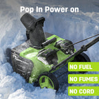 Deli Steelite 20" 40V Cordless Snow Blower with 2 X 4.0Ah Batteries & Chargers, 25ft Clearing Range, Heavy-Duty All-Terrain for Driveway And Patio