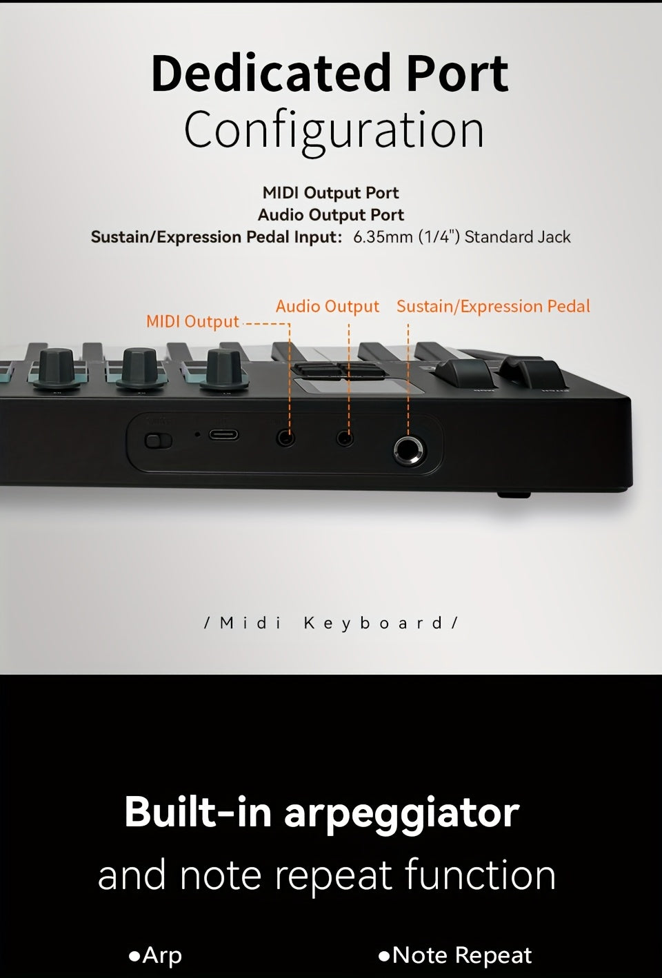 M-VAVE SMK37PRO Professional MIDI Keyboard with 37 Keys, Wireless for Music Composition And Synthesis