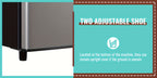 WANAI Double Door Small Refrigerator with Freezer, 3.5/4.5/5.0 Cu.Ft Small Fridge with 7 Level Adjustable Thermostat & Removable Shelves, Mini Refrigerator for Kitchen Apartment And Office, Silvery