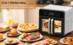 Air Fryer Toaster Oven Combo, 24 QT French-Door Countertop Oven with 15 Cooking Functions and Digital Controls