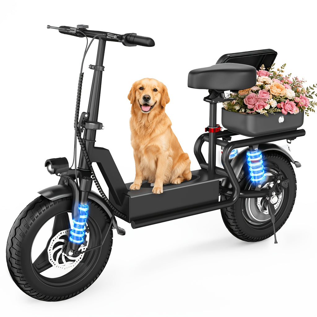 749W Powerful Motor Electric Scooter, 48V 18Ah Large Battery, 35 Miles Long Range, Detachable Rear Storage Box, Perfect for Commute Travel Shopping Campus