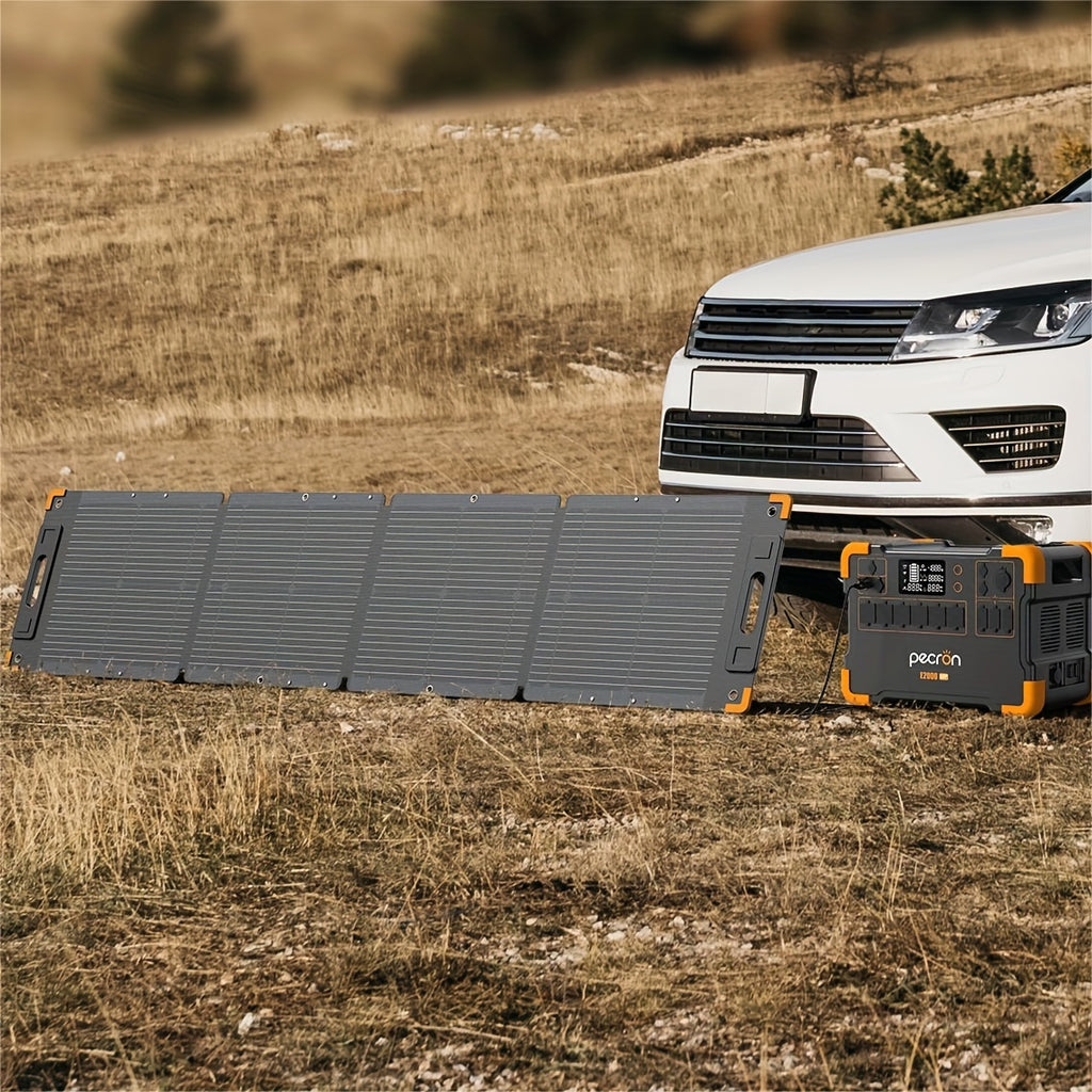 PECRON 100W 19.4V High Conversion Rate with DC5521 Output Connector Portable Monocrystalline Solar Panel, Ultralight Foldable Solar Panel Kit, High Efficiency Solar Charger for Outdoor Camping Home Backup Emergency RV Off-Grid