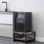 Large Ice Maker, 66Lbs/ 80Lbs/ 100Lbs Commercial Ice Maker, 24 Hour Timer, Self Cleaning Under Ice Machine, Automatic Full Ice Stop, Adjustable Ice Thickness And Ice Making Time, Suitable for Restaurants, Hospitals, Bars, Cafes, Laboratories