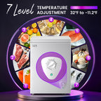 3.5/2.5 Cubic Feet Chest Freezer with 2 Removable Baskets Free Standing Top Open Door Compact Deep Freezer with Adjustable Temperature for Home, Kitchen, Office, Bar