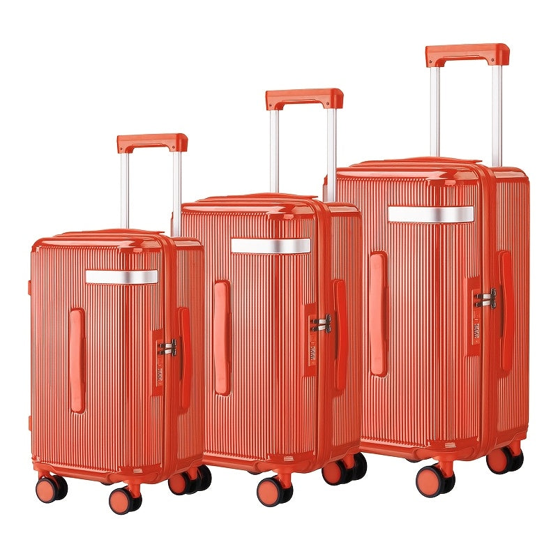 3pcs Luggage Set - Durable 3pcs Family Travel Trolley Suitcase Set, Large Capacity, Quiet Spinner Wheels, Luggage Set. 3pcs Set Combination "20-inch - 24-inch - 28-inch".